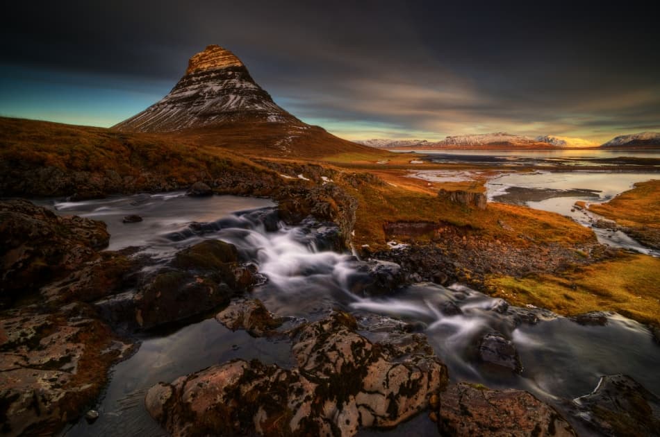 Dramatic Kirkjufell Waterfall by Raymond Hoffmann — canvas wall art