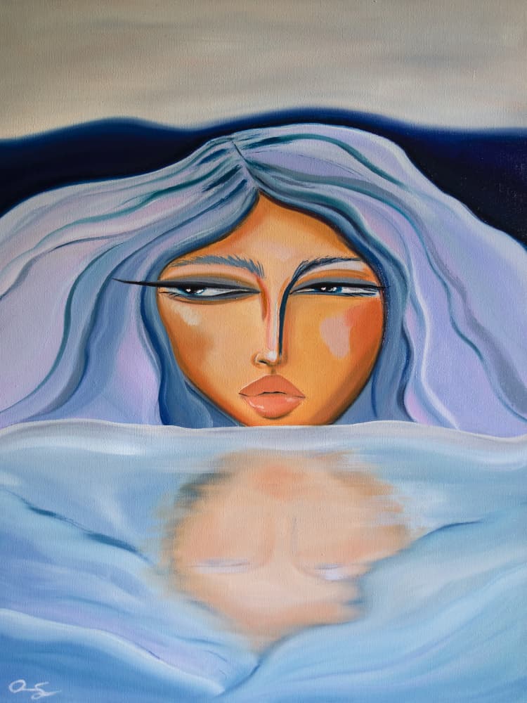 Ethereal Woman's Reflection by Amy Straley — canvas wall art