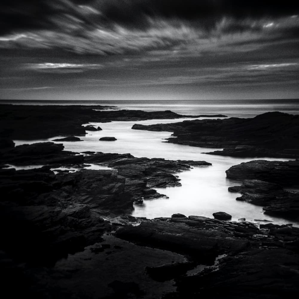 Moody Coastal Serenity by av peteghium — canvas wall art