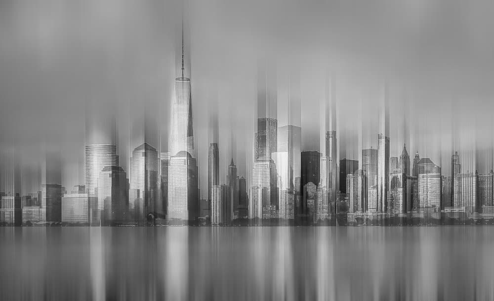 Abstract City Motion by Kenneth-Wei Zeng — canvas wall art