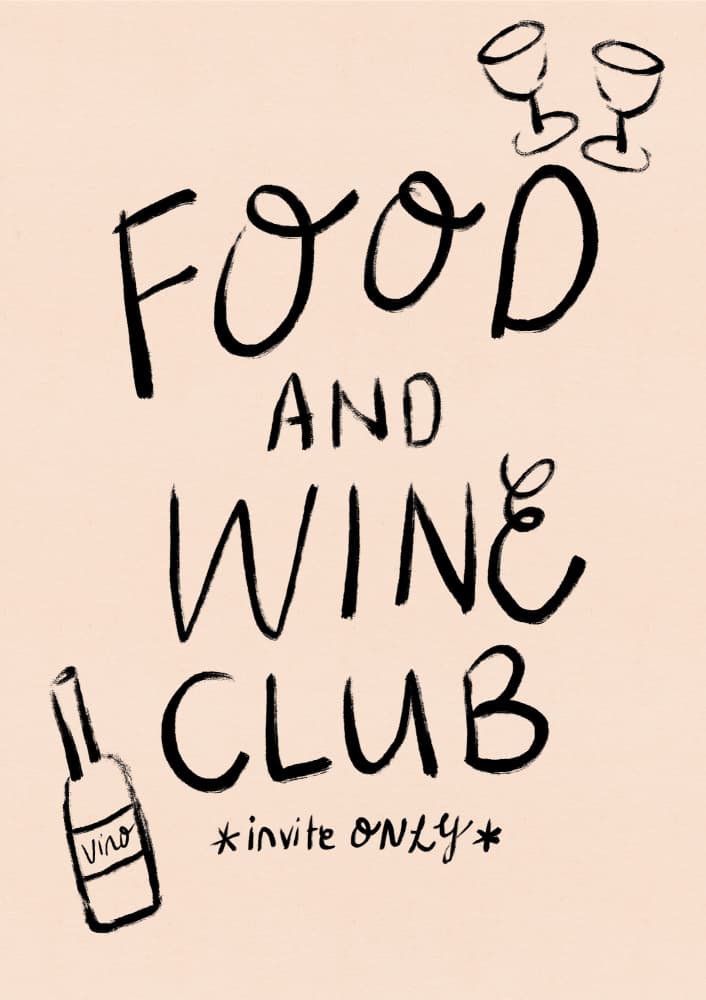 Food Wine Club Invite
