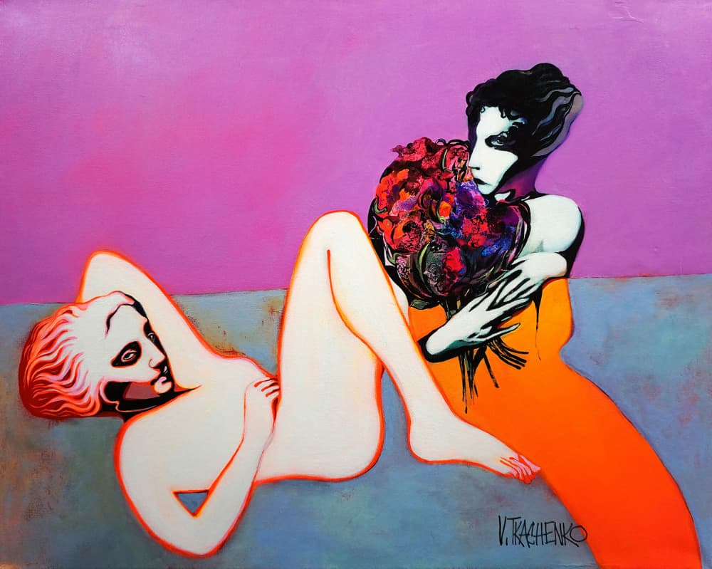 Olympia's Sister by Victor Tkachenko — canvas wall art