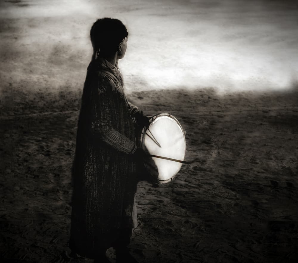 Quiet Drummer Girl by Jan Donckers — canvas wall art