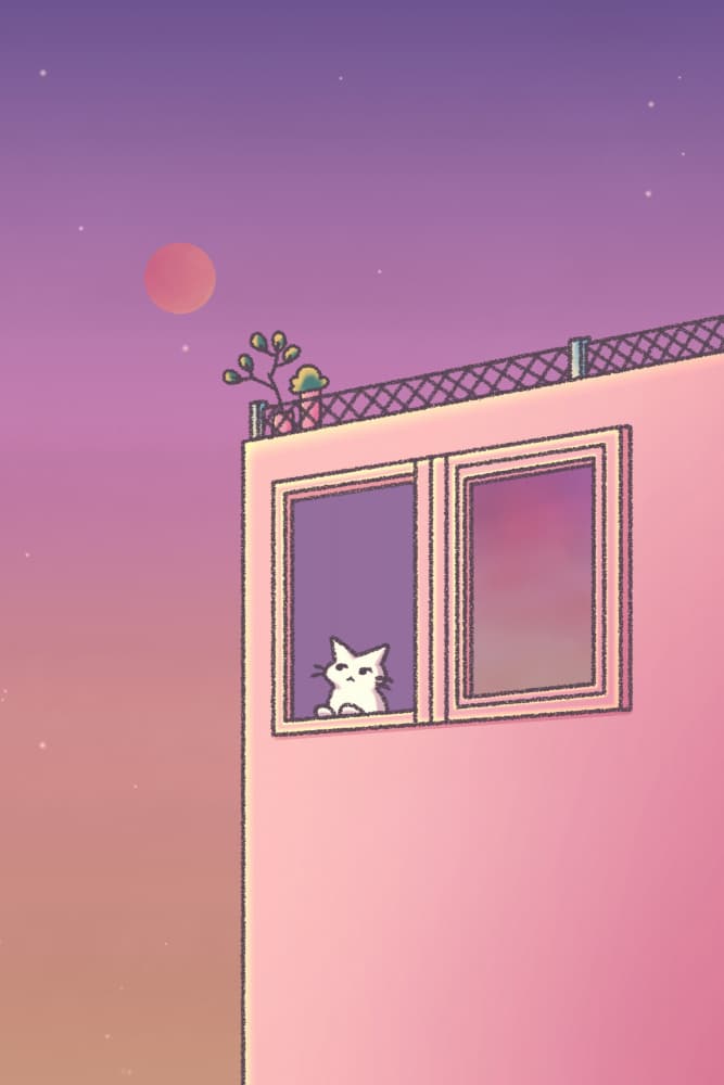 Dreamy Cat At Window by Xuan Thai — canvas wall art