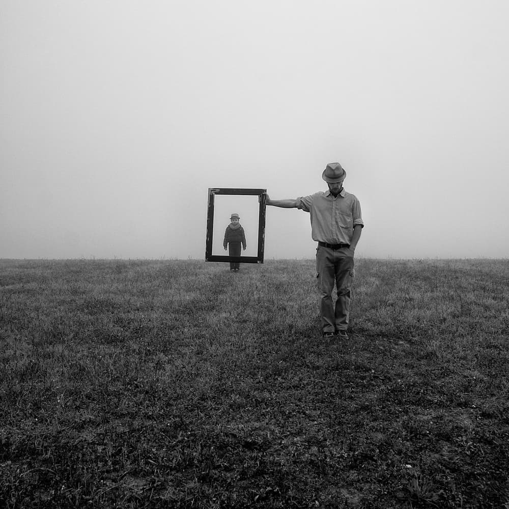 Framed Childhood Reflection by Carlo Ferrara — canvas wall art