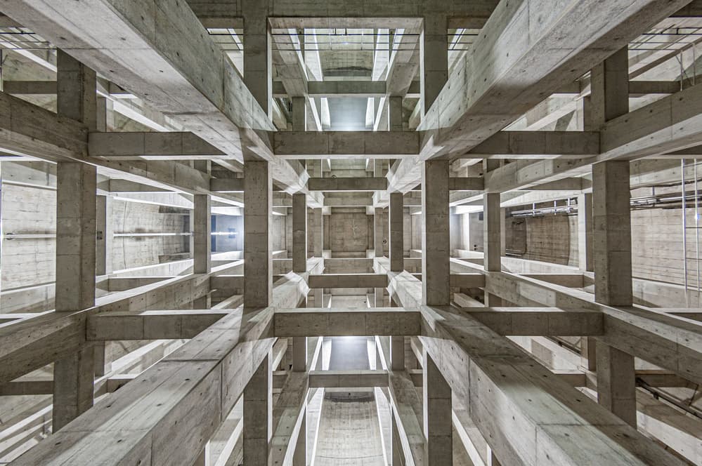 Geometric Concrete Grid by Kobayashi Tetsurou — canvas wall art