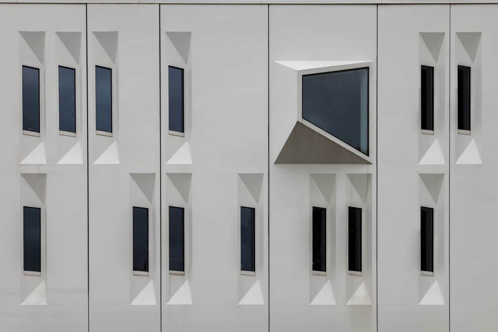 Geometric Building Facade by Theo Luycx — canvas wall art