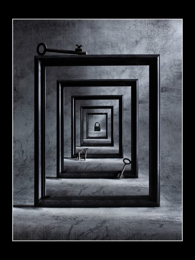 Lock and Key Tunnel by Victoria Glinka — canvas wall art
