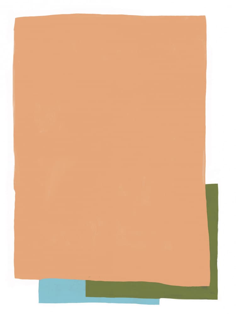 Abstract Color Block Shapes by Bronwyn Baker — canvas wall art