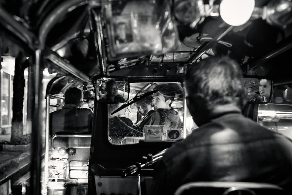 City Ride Reflections by Gloria Salgado Gispert — canvas wall art