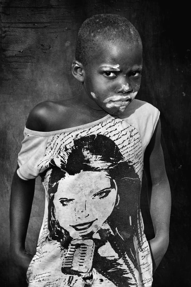 Intense Boy With Paint by Antonio Grambone — canvas wall art