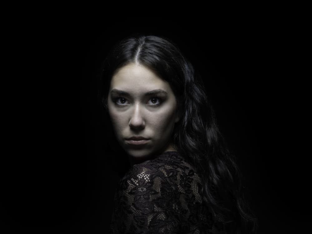 Mysterious Dark Portrait by Sam SDFMedia — canvas wall art