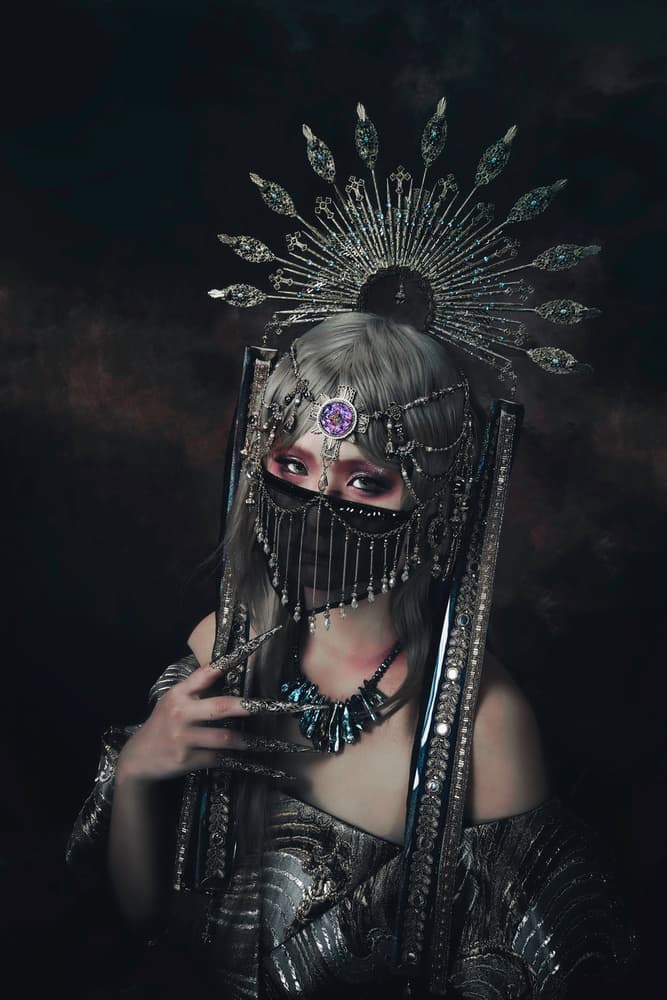 Mysterious Veiled Empress by KOIKI — canvas wall art