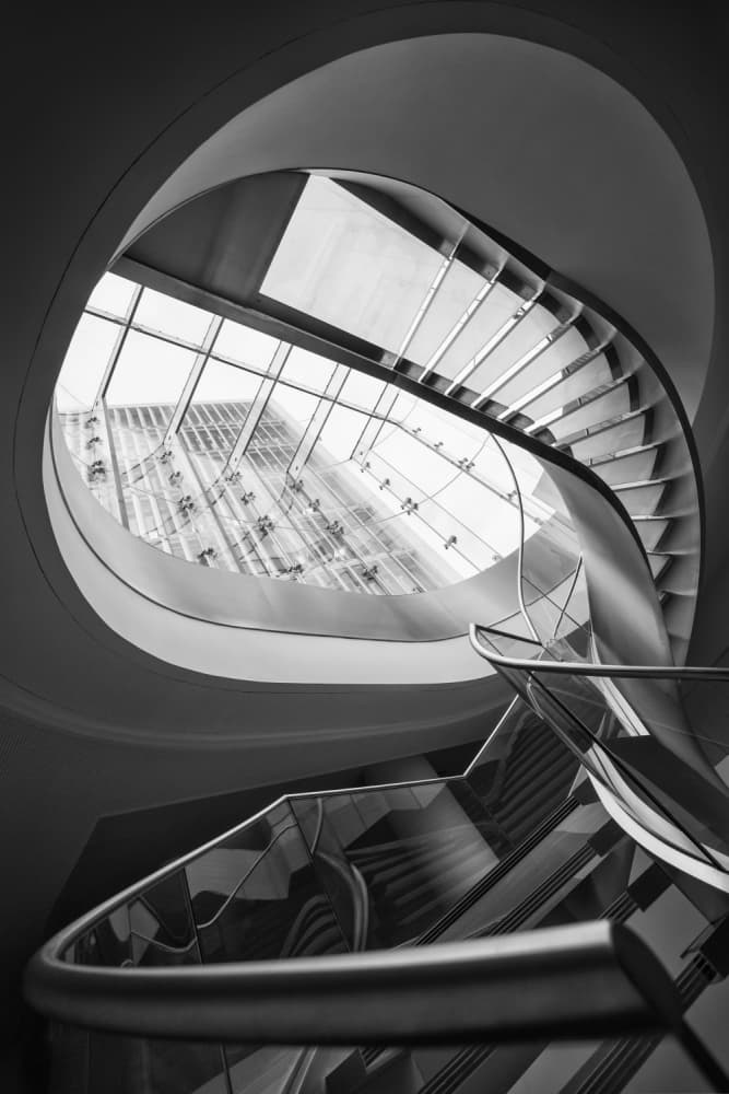 Modern Spiral Staircase by Filipe P Neto — canvas wall art