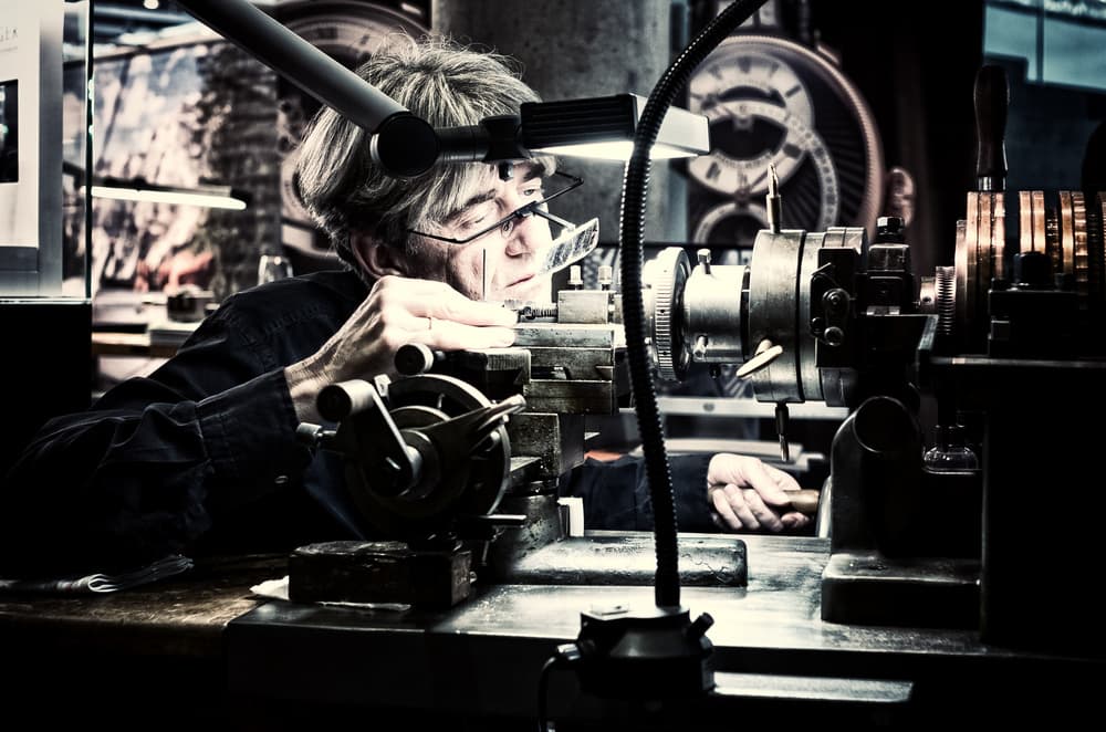Precision Watchmaker Craft by Jürgen Hartlieb — canvas wall art