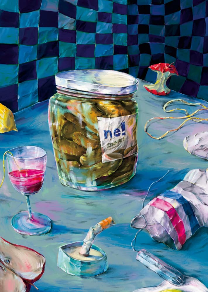 Messy Kitchen Table Still Life by Natascha Baumgärtner — canvas wall art