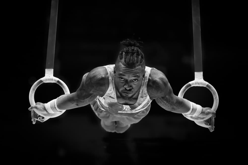 Focused Gymnast Power by Howard Ashton-Jones — canvas wall art