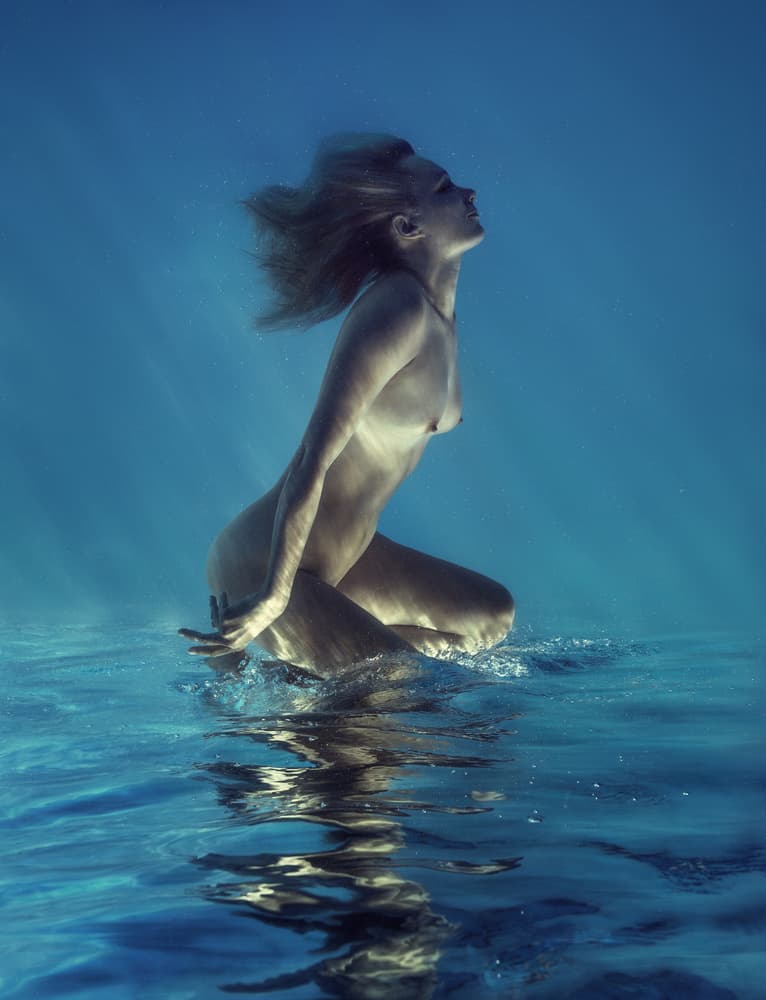 Ethereal Woman Underwater by Dmitry Frizel — canvas wall art