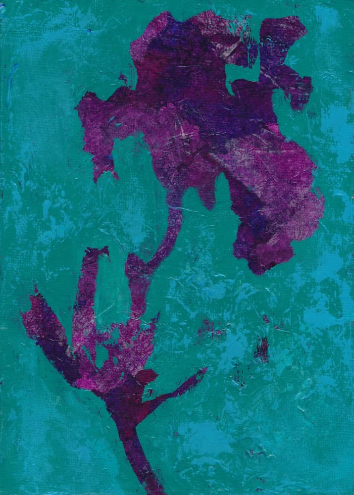 Abstract Purple Iris by Lena Ru — canvas wall art
