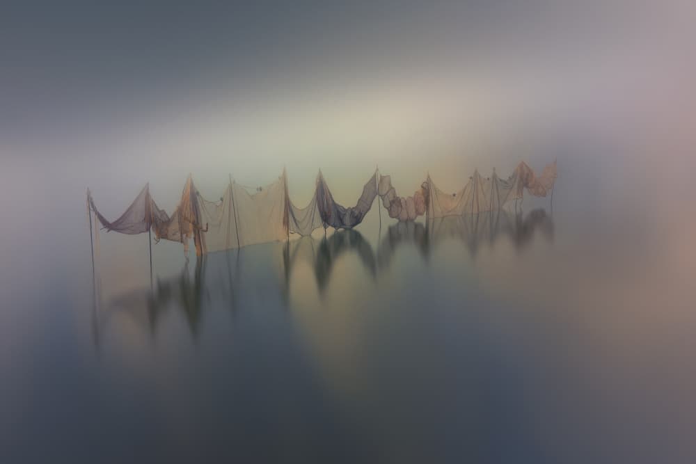 Dreamy Fishing Nets by Rodrigo Núñez Buj — canvas wall art