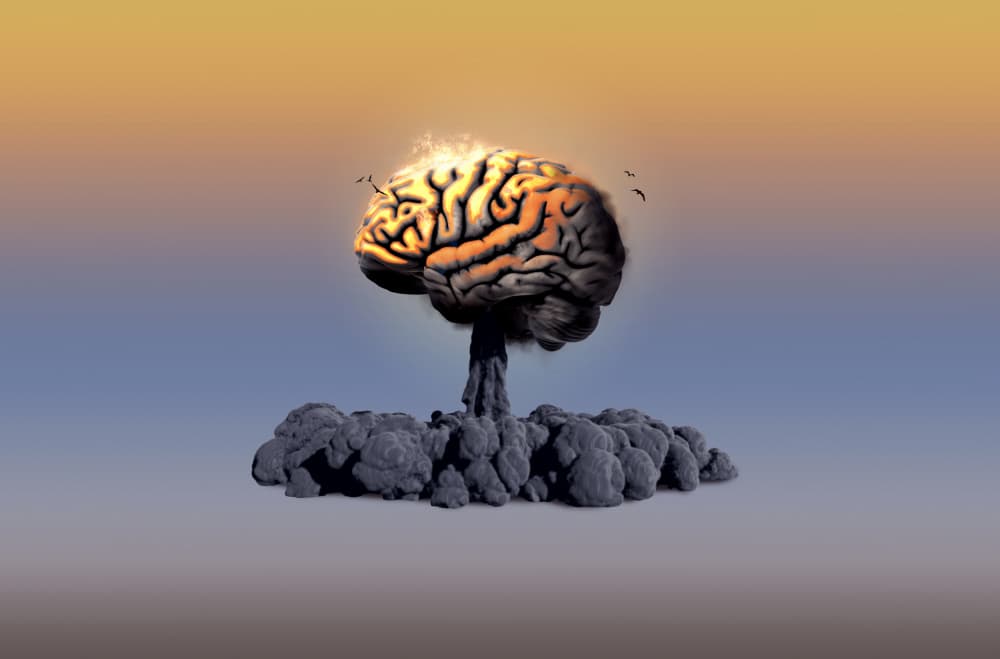 Fiery Mind Explosion by Artem Pozdniakov — canvas wall art