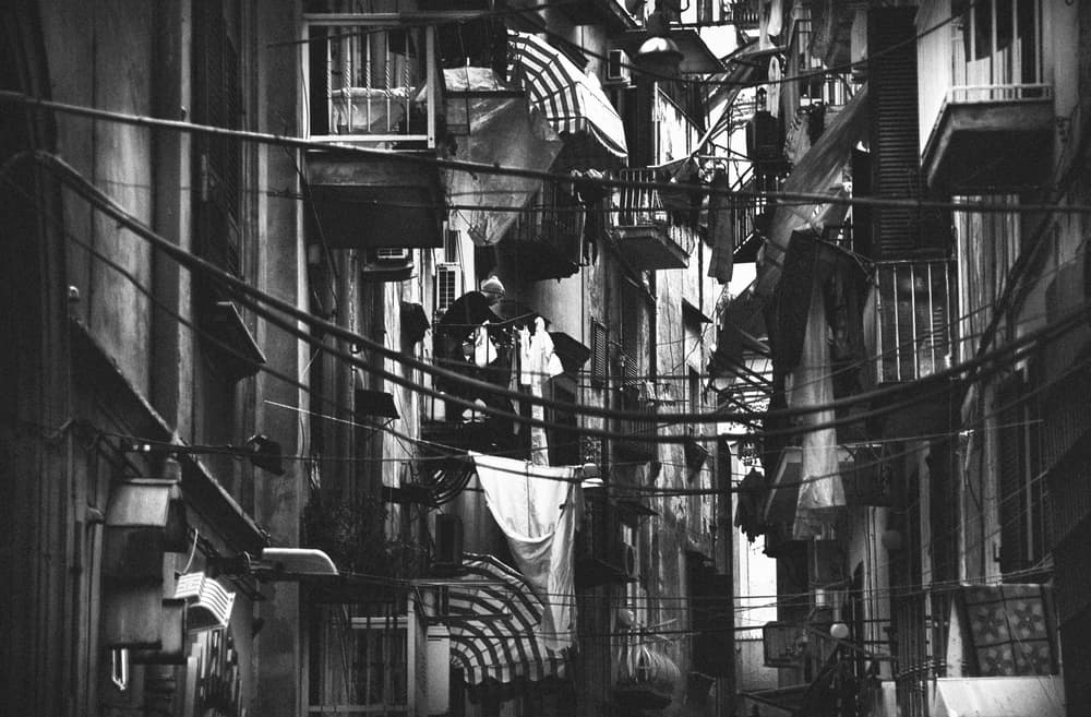 Gritty Urban Laundry by Antonio Grambone — canvas wall art
