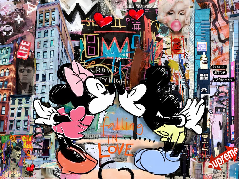 Urban Kissing Couple by Stefan Bammert — canvas wall art