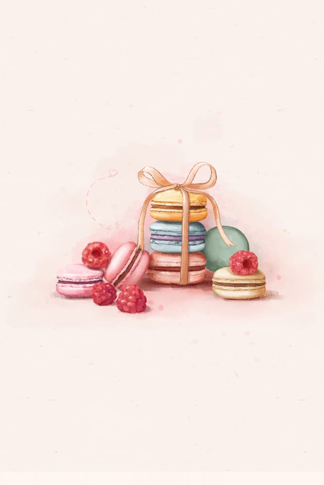 Sweet Macaron Stack by Xuan Thai — canvas wall art