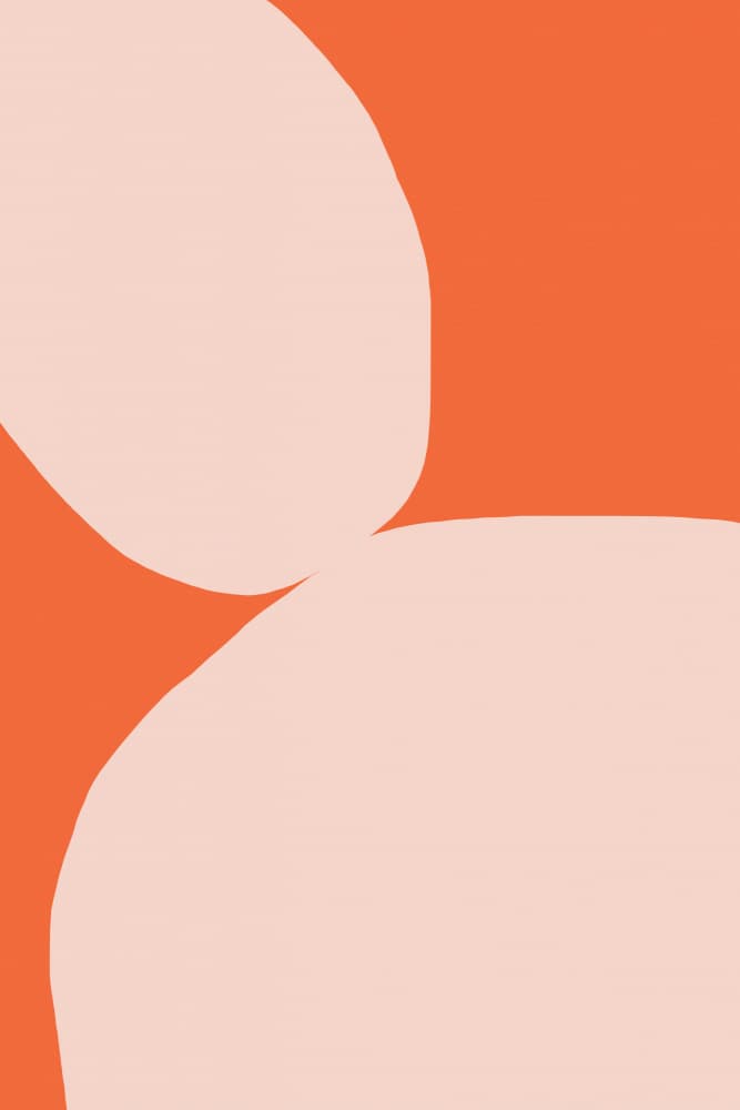 Warm Peach Curves by Treechild — canvas wall art