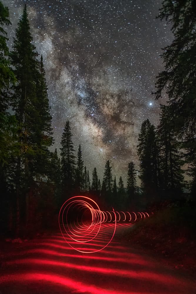 Milky Way Light Trails by Mei Xu — canvas wall art