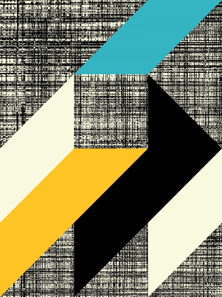 Geometric Color Blocks by Petr Strnad — canvas wall art