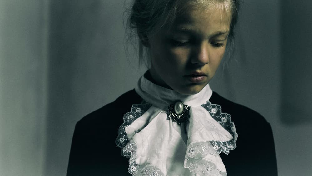 Thoughtful Vintage Girl by Jacob Tuinenga — canvas wall art