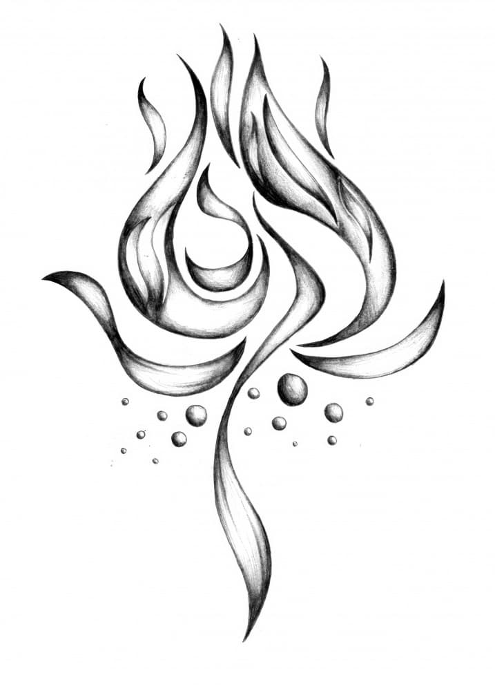 Fluid Flame Design by Kulik — canvas wall art