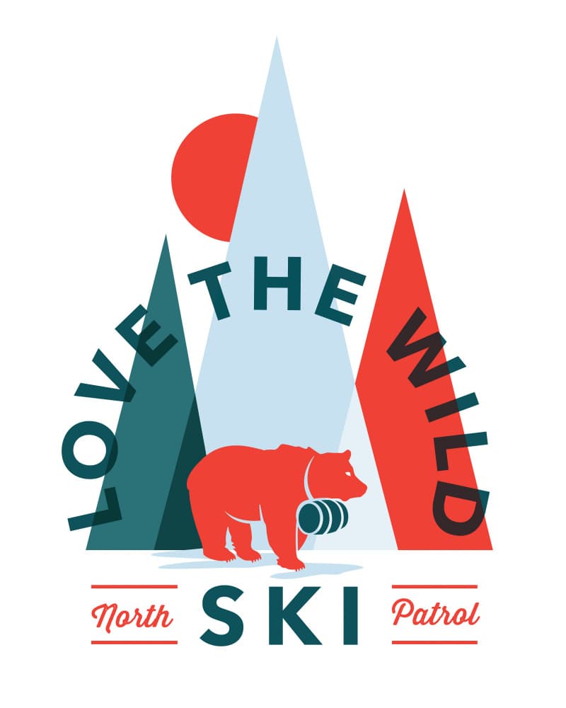Ski Patrol Geometric Art by The Whiskey Ginger — canvas wall art