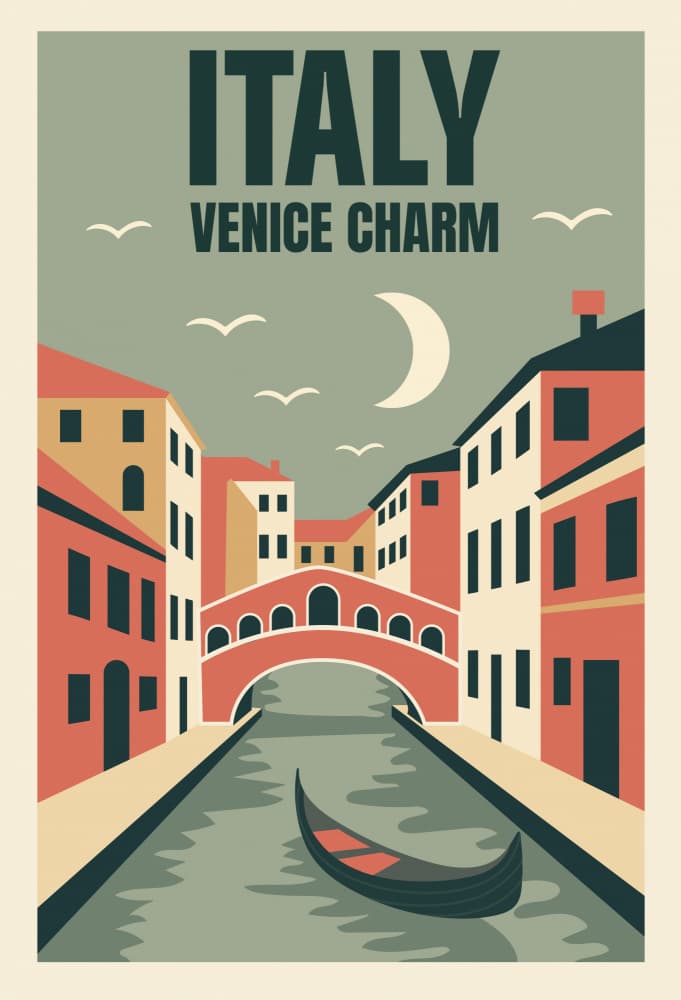 Venice Canal Charm by Marika Barsrsind β canvas wall art