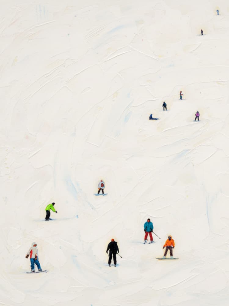 Vibrant Ski Day by Ohkimiko — canvas wall art