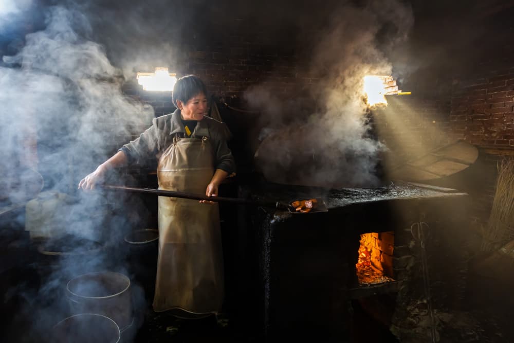 Traditional Artisan at Work by Irene Wu — canvas wall art