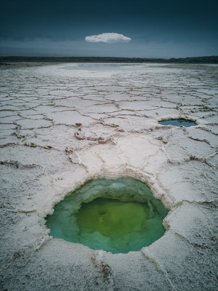 Salt Flats Green Pools by Bingo Z — canvas wall art