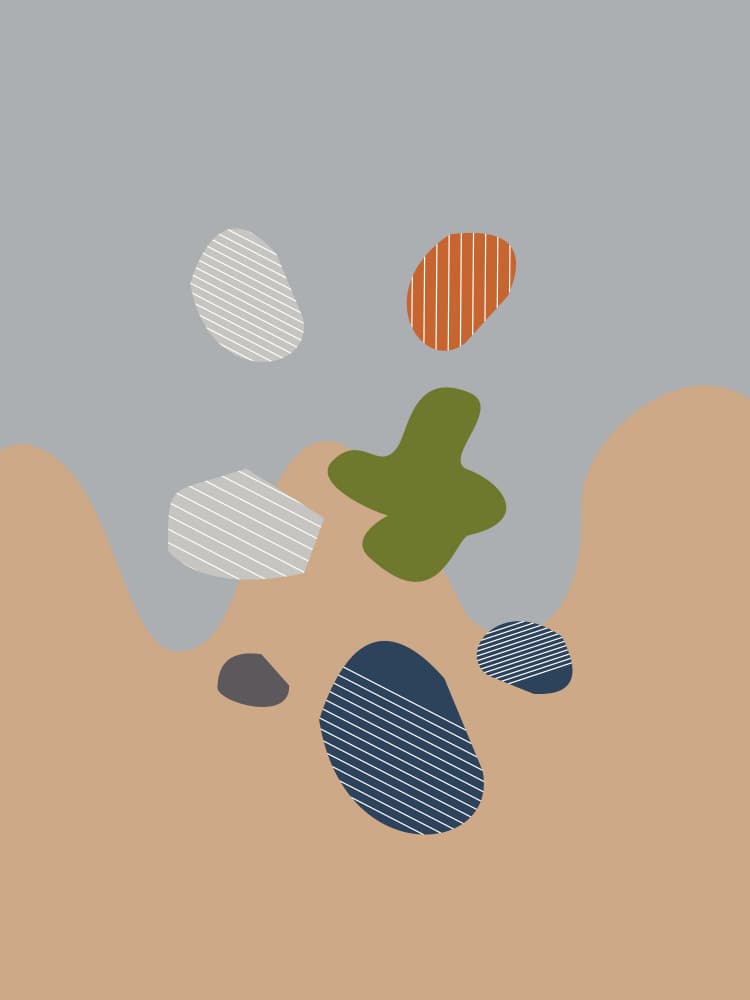 Modern Organic Shapes by Nilesh Kulkarni — canvas wall art