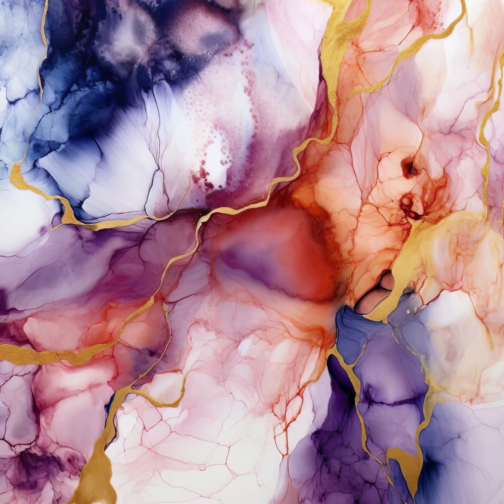 Vibrant Gold Fluid Abstract by Bilge Paksoylu — canvas wall art
