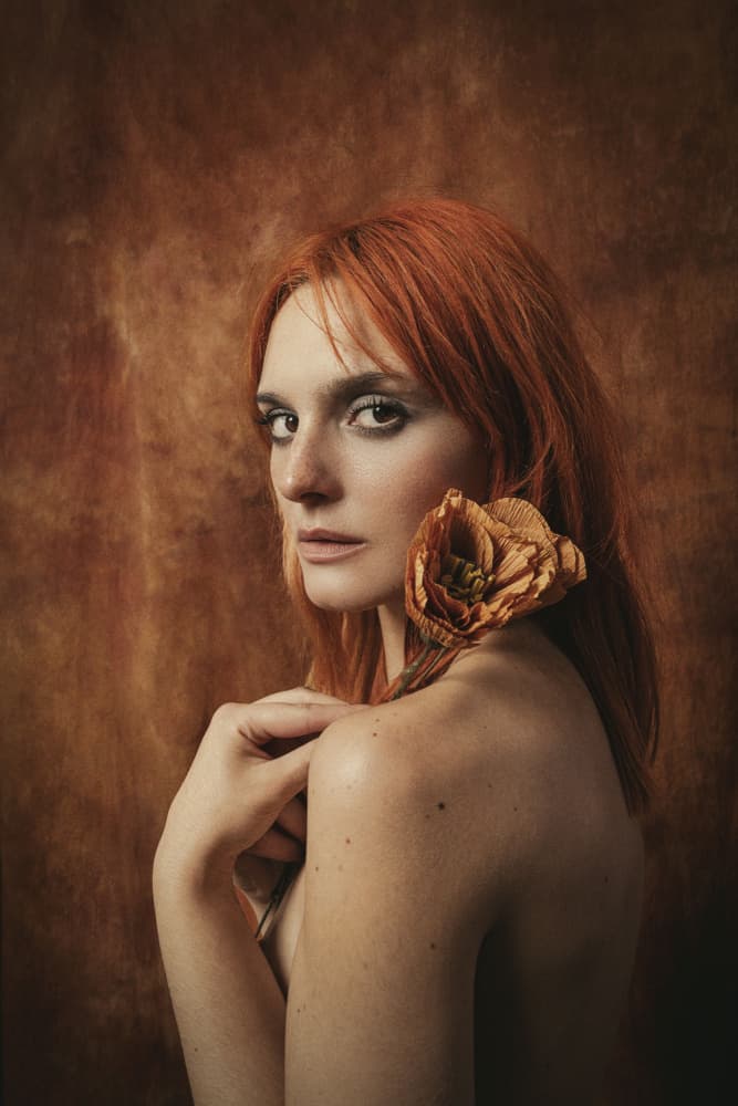 Elegant Redhead Flower by Eddie Kavanagh — canvas wall art