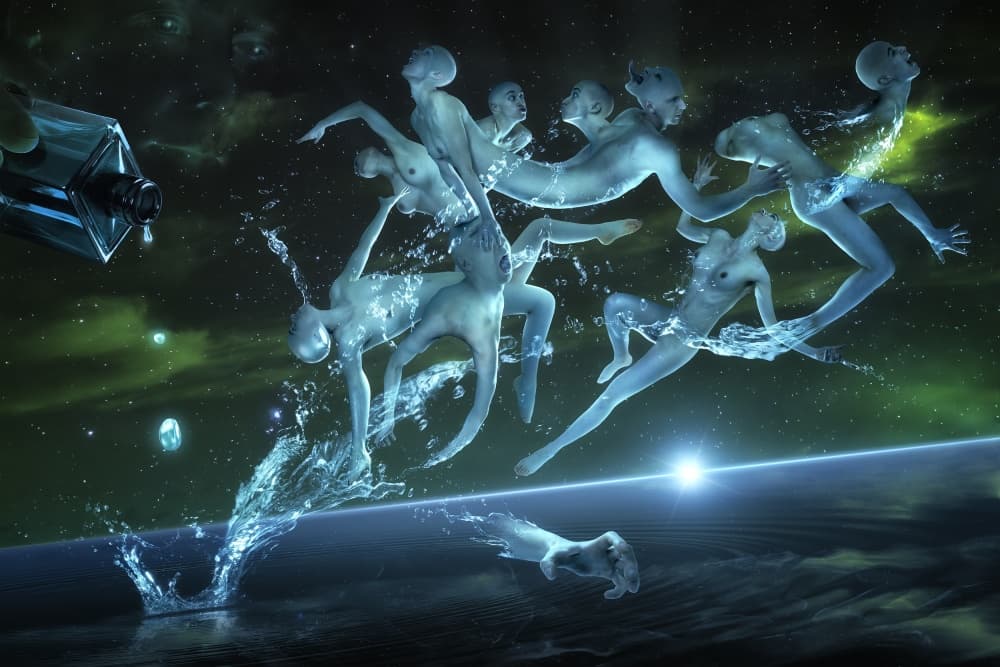 Liquid Dreams in Space by Christophe Kiciak — canvas wall art