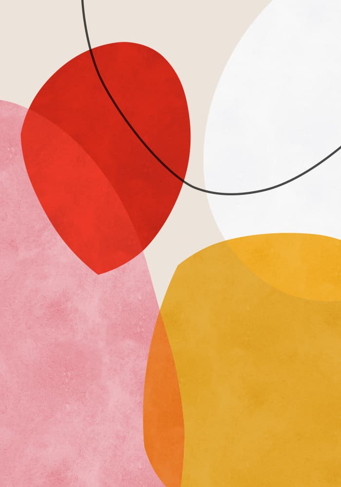 Colorful Abstract Shapes by Vitor Costa — canvas wall art