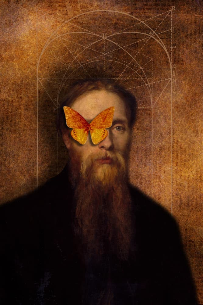 Surreal Butterfly Portrait by Marja van den Hurk — canvas wall art