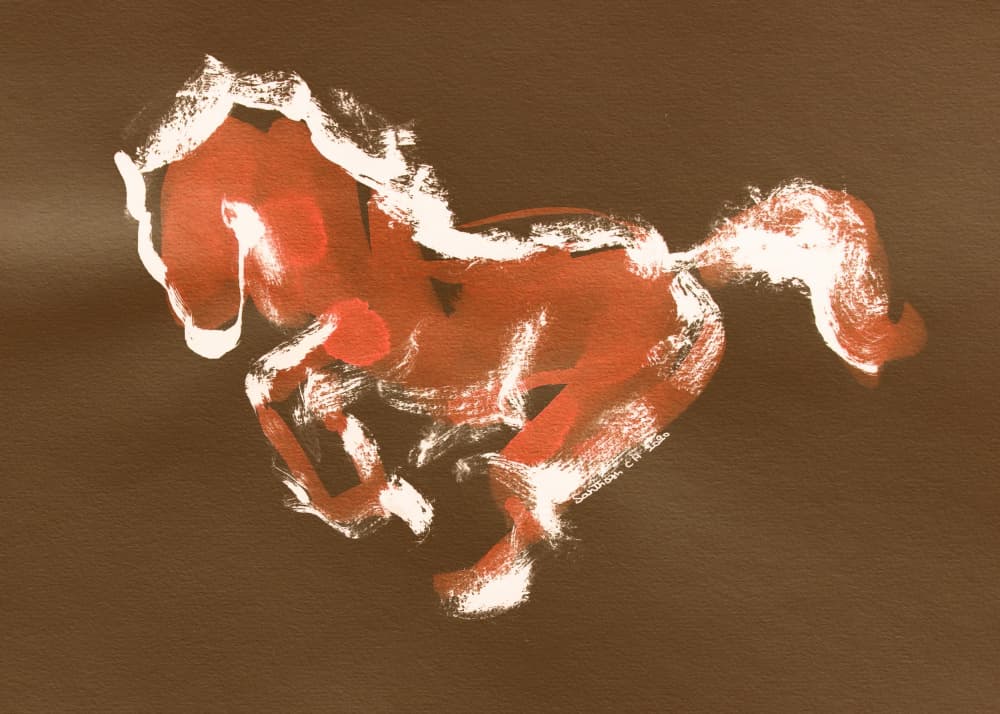 Dynamic Horse Gallop by Santhosh ch — canvas wall art