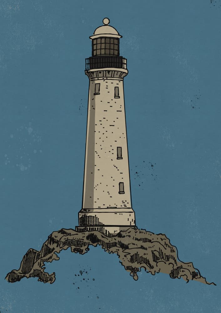 Solitary Coastal Lighthouse by Nicholas — canvas wall art