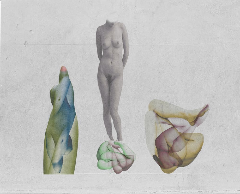 Abstract Nude Figures by Fuyuki Hattori — canvas wall art
