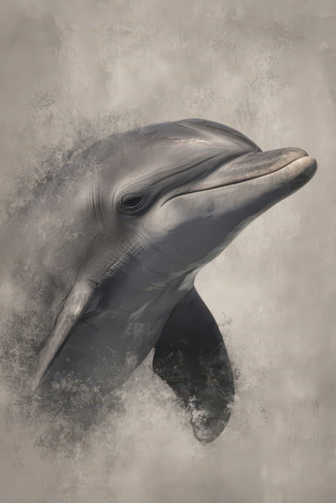 Majestic Dolphin Rise by Rafal Kulik — canvas wall art