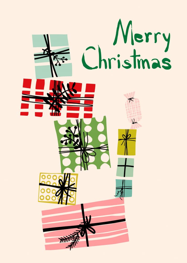Merry Christmas Gifts by Annick — canvas wall art