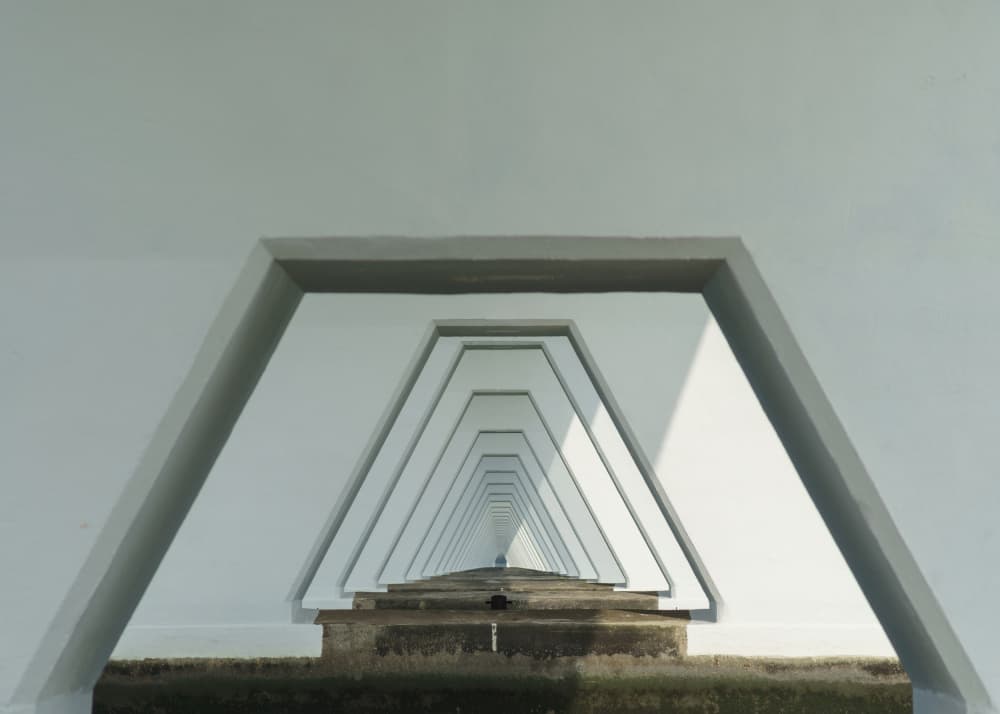 Modern Bridge Symmetry by Fred Louwen — canvas wall art